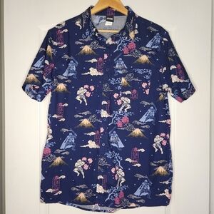 Star Wars Samurai Storm Trooper Button Down Men's Size Large Pre-Owned